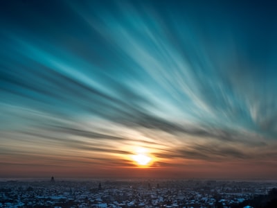 Stock photograph of a sunset sky