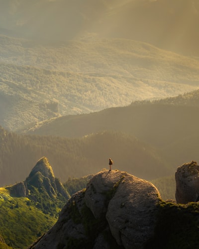 Stock landscape photograph of mountains and rocks